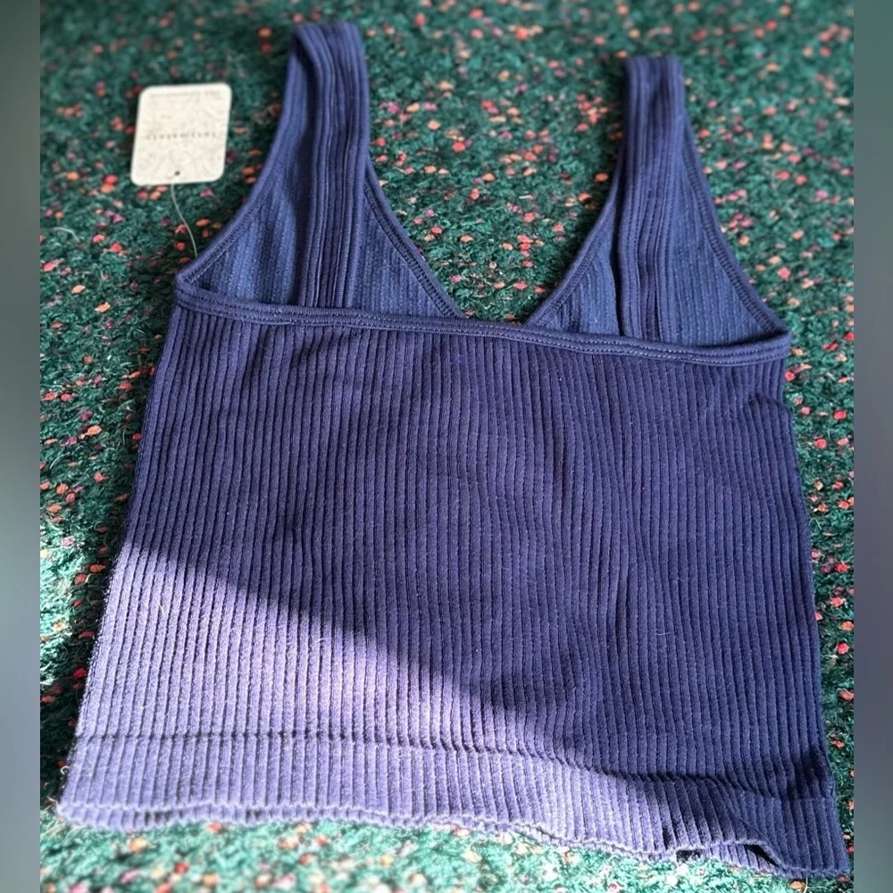 ‼️RARE‼️🎸Free People🎸🔥NWT🔥Solid Ribbed Brami in Navy—XS/S